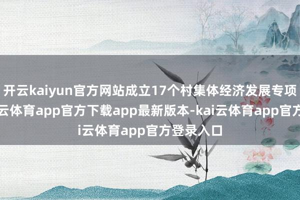 开云kaiyun官方网站成立17个村集体经济发展专项小组-kai云体育app官方下载app最新版本-kai云体育app官方登录入口
