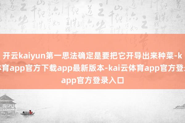 开云kaiyun第一思法确定是要把它开导出来种菜-kai云体育app官方下载app最新版本-kai云体育app官方登录入口