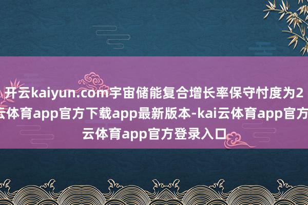 开云kaiyun.com宇宙储能复合增长率保守忖度为20%-kai云体育app官方下载app最新版本-kai云体育app官方登录入口